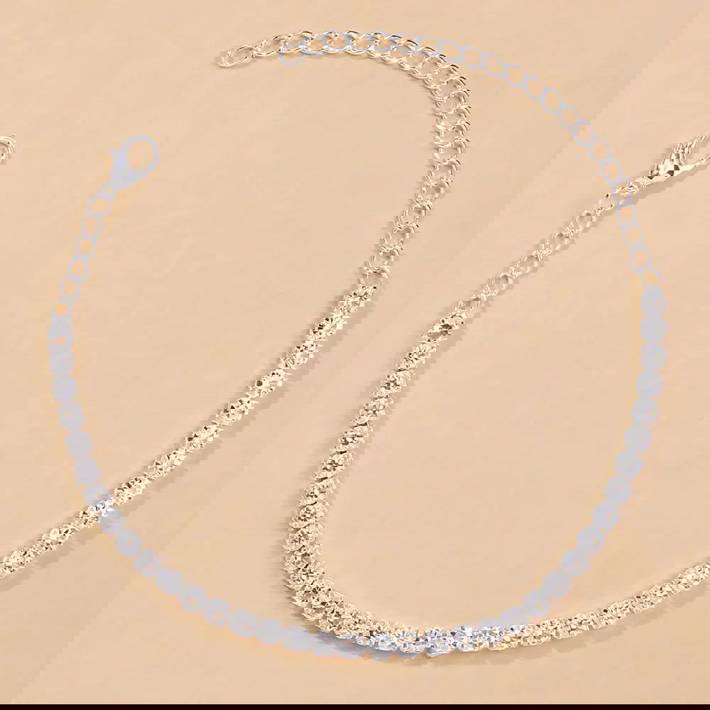 Rhinestone Anklet - Woman`s Clothing