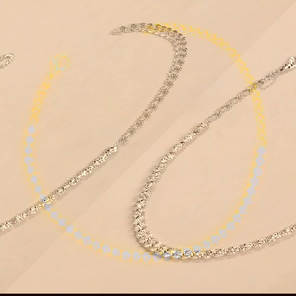 Rhinestone Anklet - Woman`s Clothing