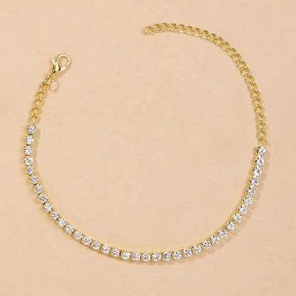 Rhinestone Anklet - Woman`s Clothing