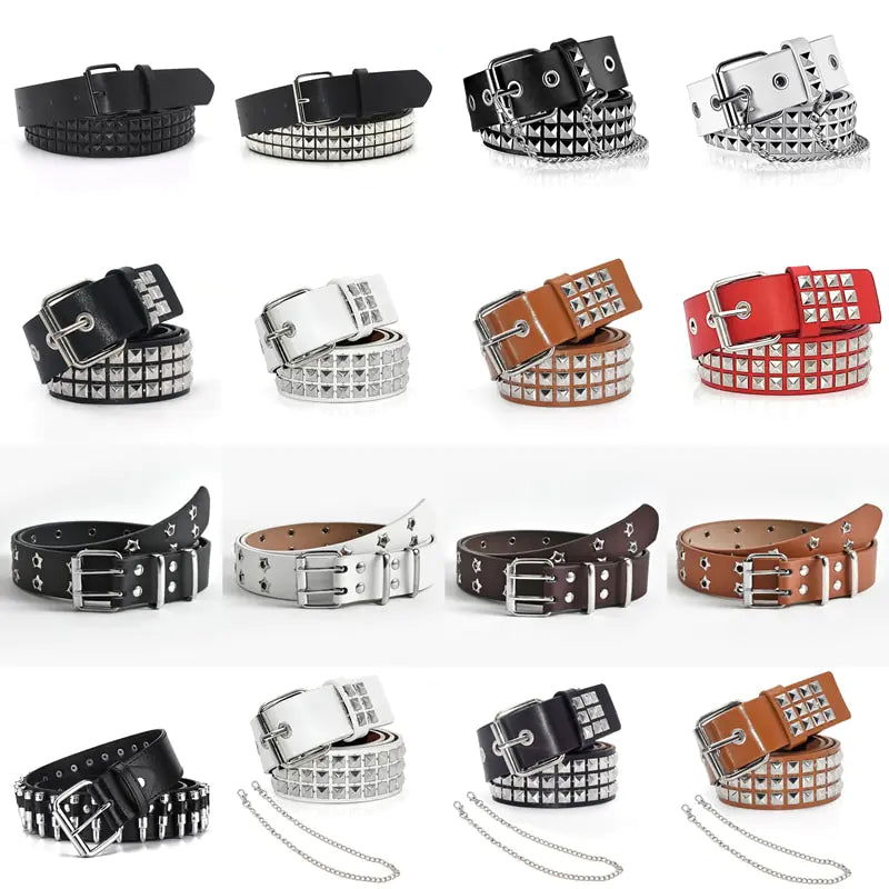 Rivet Studded Belt - Woman`s Clothing