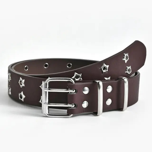 Pyramid-Style Rivet Studded Belt