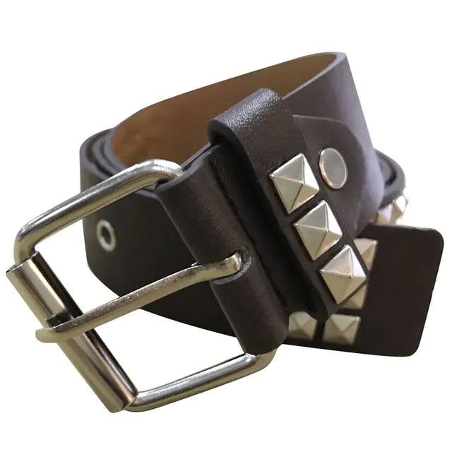 Pyramid-Style Rivet Studded Belt