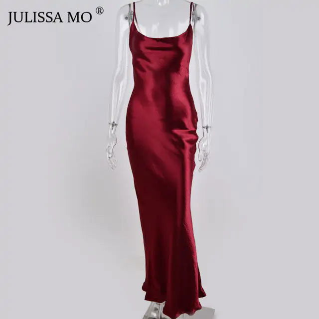 Sexy Spaghetti Dress - Woman`s Clothing