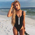 Sexy Zipper One Piece Swimsuit - Woman`s Clothing
