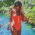 Sexy Zipper One Piece Swimsuit - Woman`s Clothing