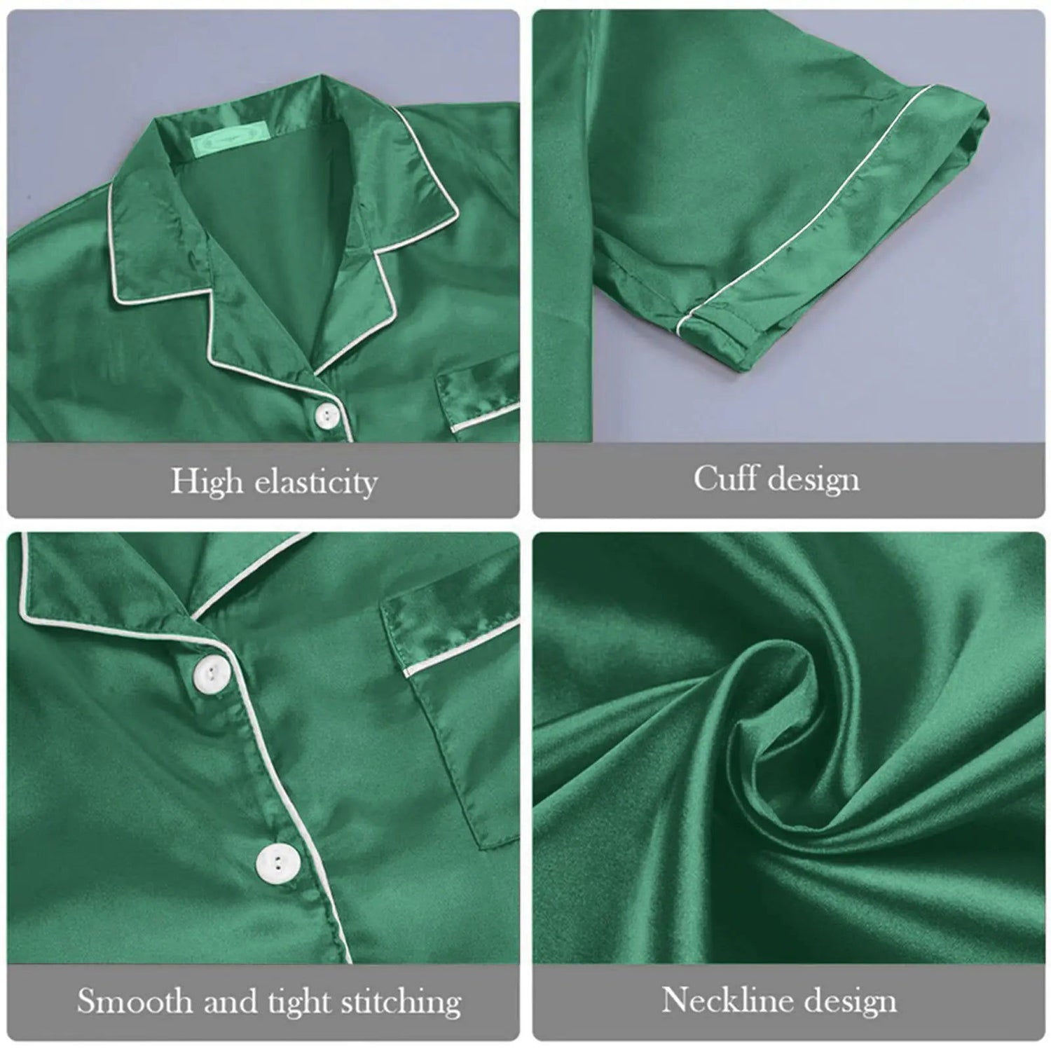 Silk Short Sleeve and Pyjama - Woman`s Clothing