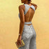 Simple Sequin show stopping Jumpsuit - Woman`s Clothing