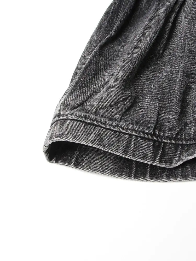 Strapless Denim Top - Woman`s Clothing