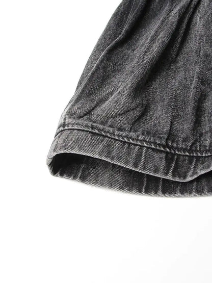 Strapless Denim Top - Woman`s Clothing