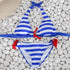 Striped Push-Up Bikini Swimwear - Woman`s Clothing