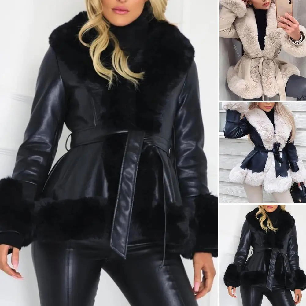 Stylish Ladies Chic Winter Coat - Woman`s Clothing