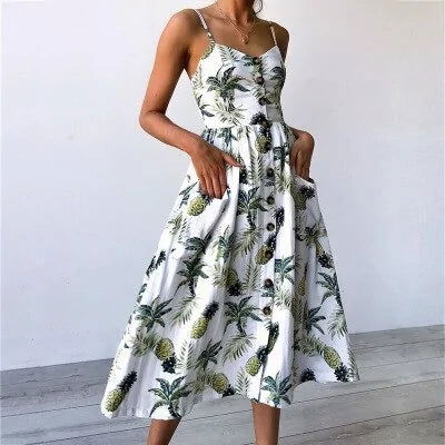 Summer Boho Dress - Woman`s Clothing