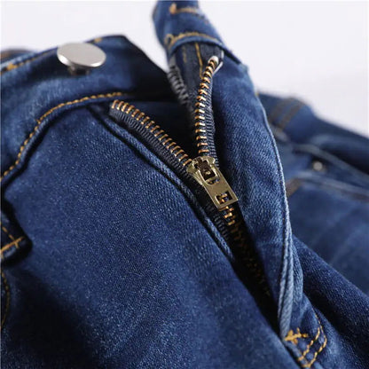Thermal Autumn Warm Plush Jeans - Woman`s Clothing