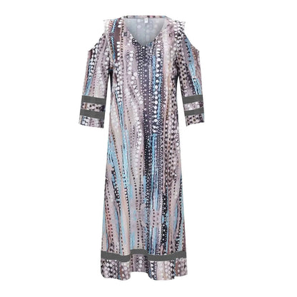 V Neck Summer Tie Dye DressV Neckdress