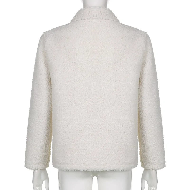 White Winter Women`s Jacket - Woman`s Clothing
