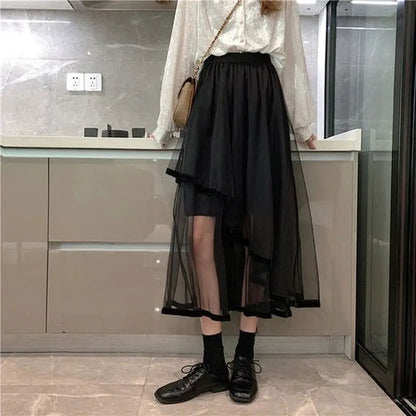 Women Solid Korean Style SkirtWomen Solid
