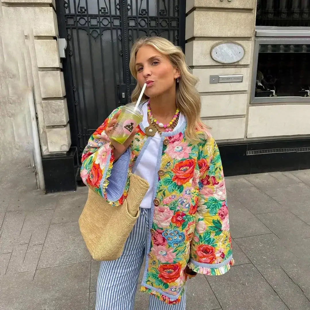 Chic &amp; Versatile Floral Patchwork JacketFloral Patchwork Jacket