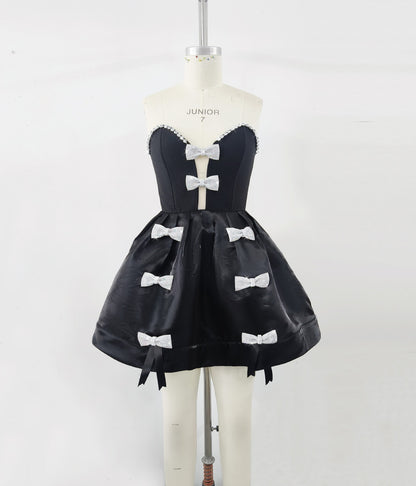 Bowknot Diamond Birthday Party Formal Dress - Woman`s Clothing