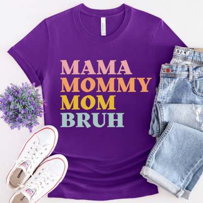 Cute Mom Style Printed Casual Round Neck T-shirt - Woman`s Clothing