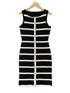 Striped Sleeveless Crewneck Single-breasted Dress - Woman`s Clothing