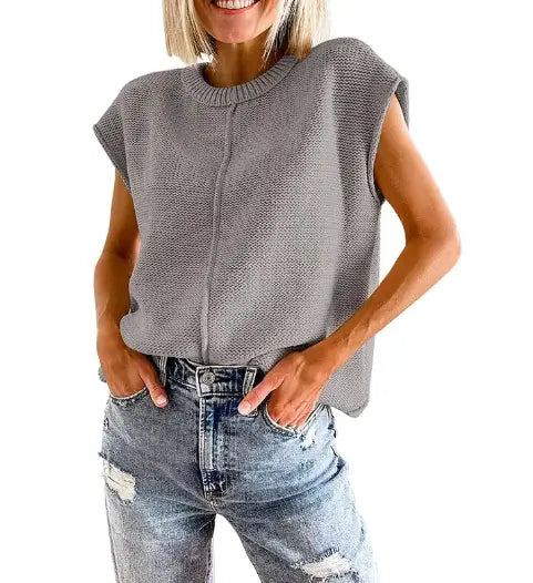 Woman`s Versatile Solid Ease SweaterVersatile Solid