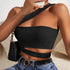 Sexy Hollow Out Knitted Ultra Short Vest - Woman`s Clothing