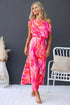 New Arrival Split Hem Sleeveless Printed Dress - Woman`s Clothing