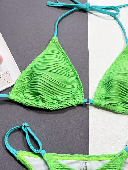 Pure Color Bikini Women&