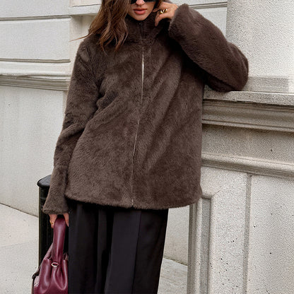 Fashionable Fur Collar Women&