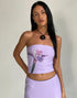 Y2g Printing Tube Top Short Vest - Woman`s Clothing