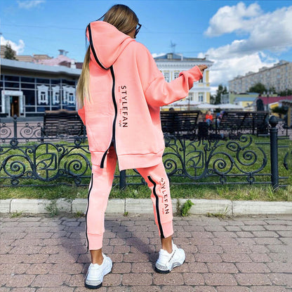 Woman`s Long Hoodie Pantsuit