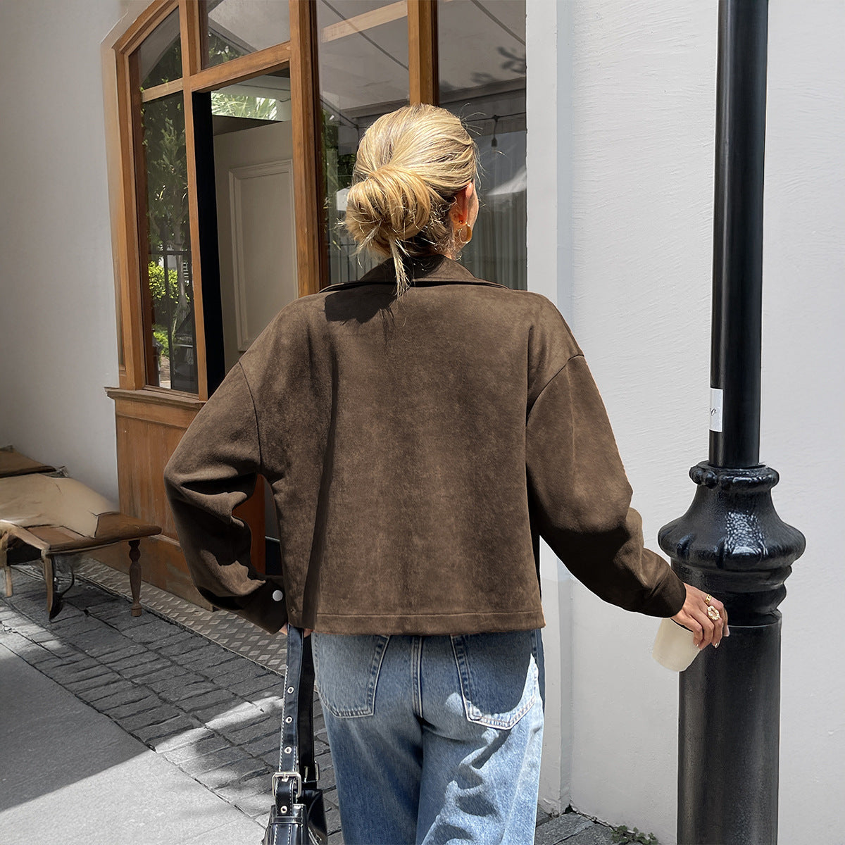 Turn-down Collar Long Sleeve Jacket Coat