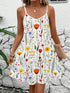 Casual Elegant Resort Date V-Neck Printed Mini Dress - Woman`s Clothing