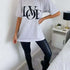 Digital Printing Casual Round Neck Oversized Love T-shirt - Woman`s Clothing