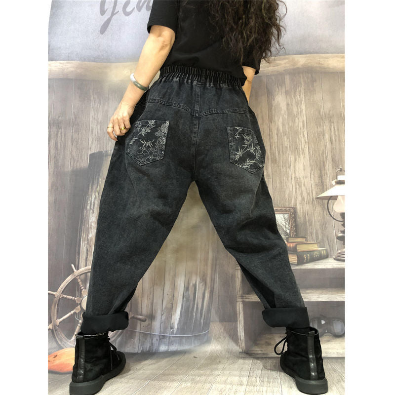 Women Casual Harem Cropped Pants