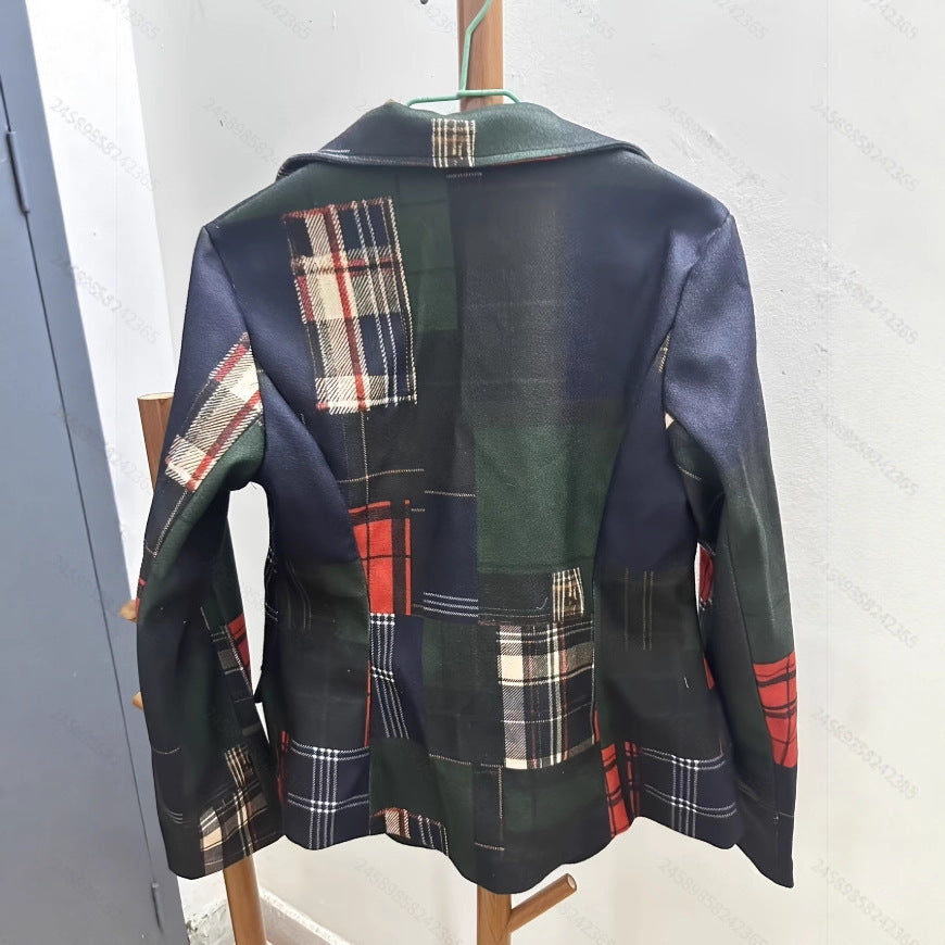 Ladies Double-breasted Wool Suit Jacket