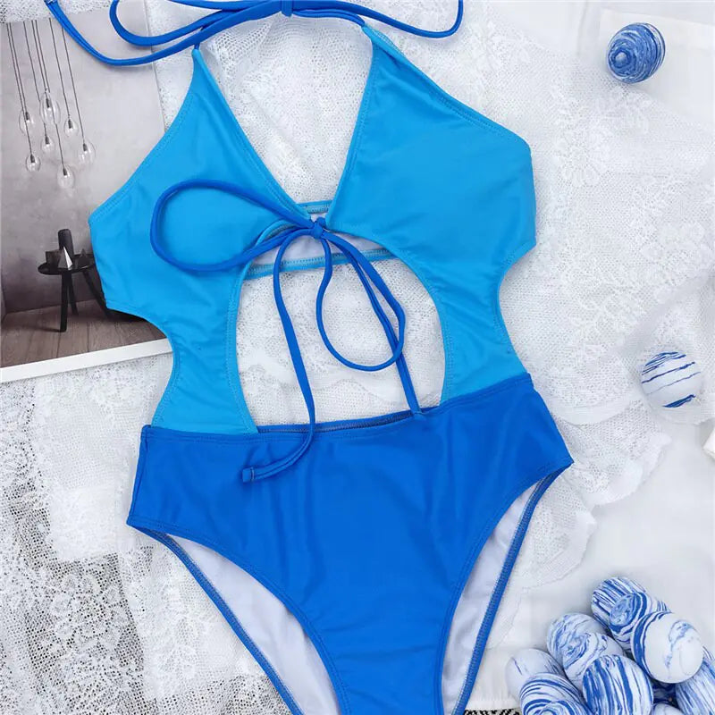 Skinny One Piece Swimsuit - Woman`s Clothing