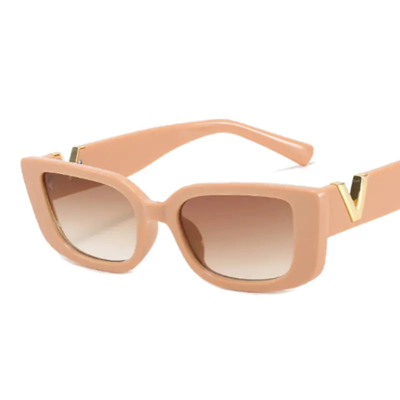 Rectangle Retro Sunglasses - Woman`s Clothing