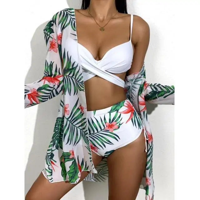 Three Pieces Bikini Set - Woman`s Clothing