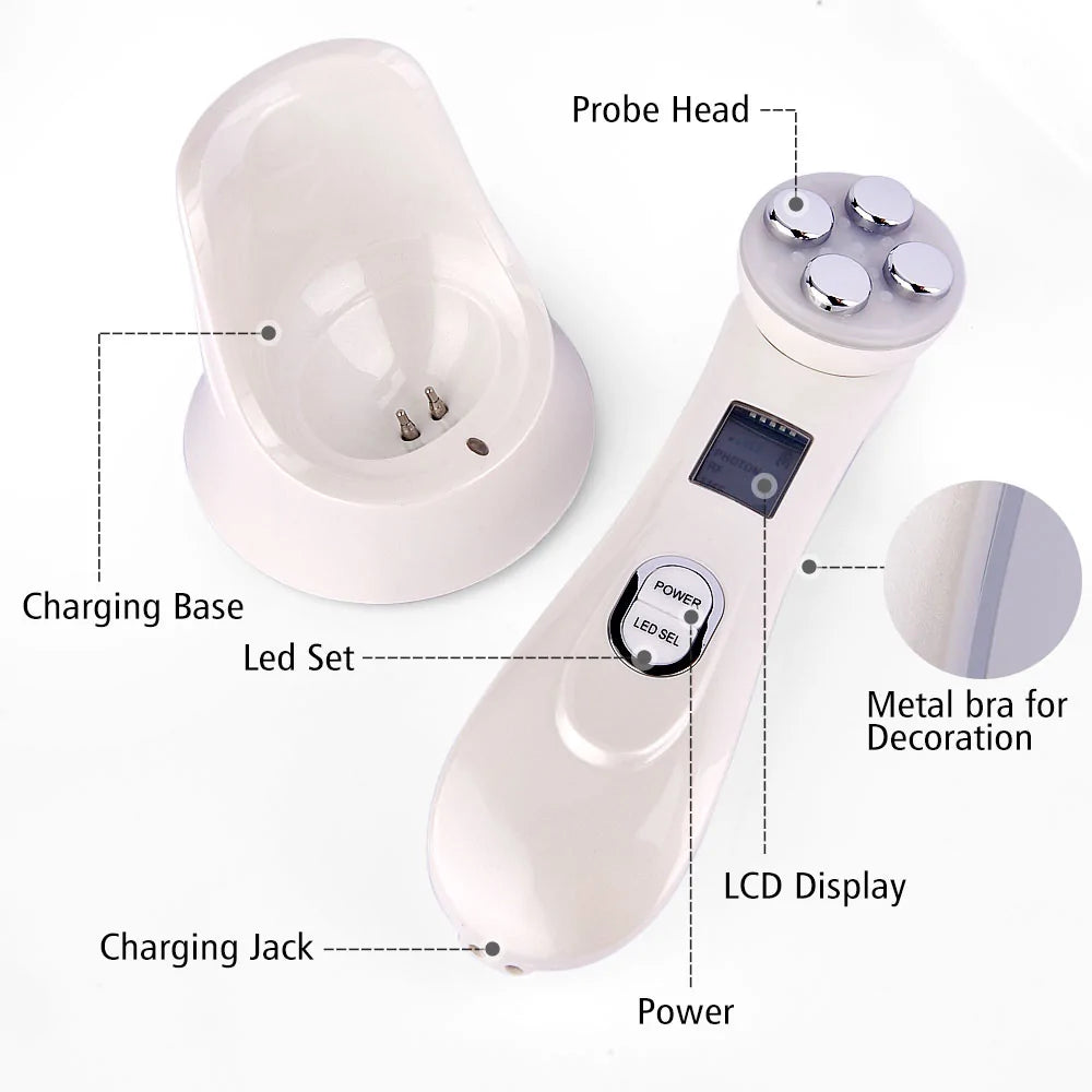 5-in-1 LED Skin Tightening Beauty Device - Woman`s Clothing