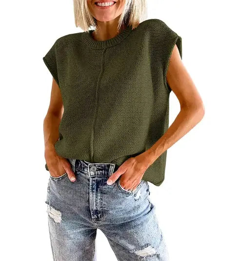 Woman`s Versatile Solid Ease SweaterVersatile Solid