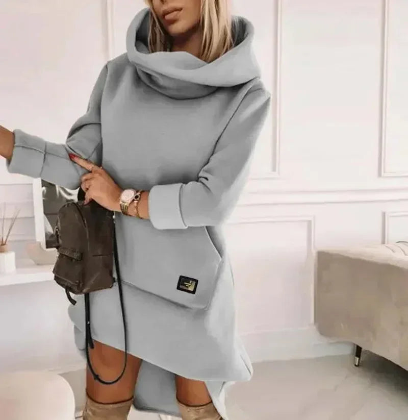 Ladies Long Sleeve Hoodies Dress