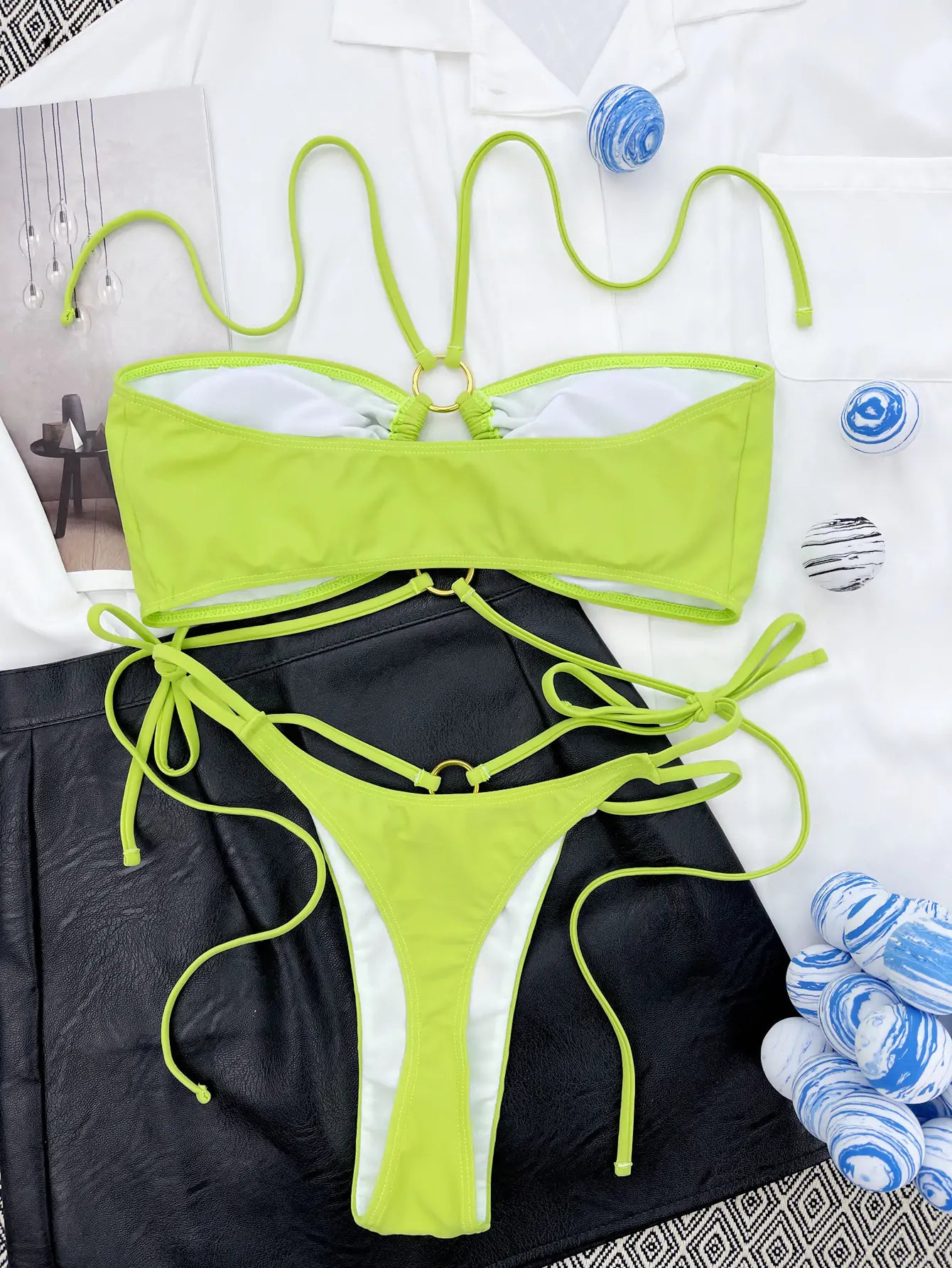 Wrap Halter Bikini - Woman`s Clothing