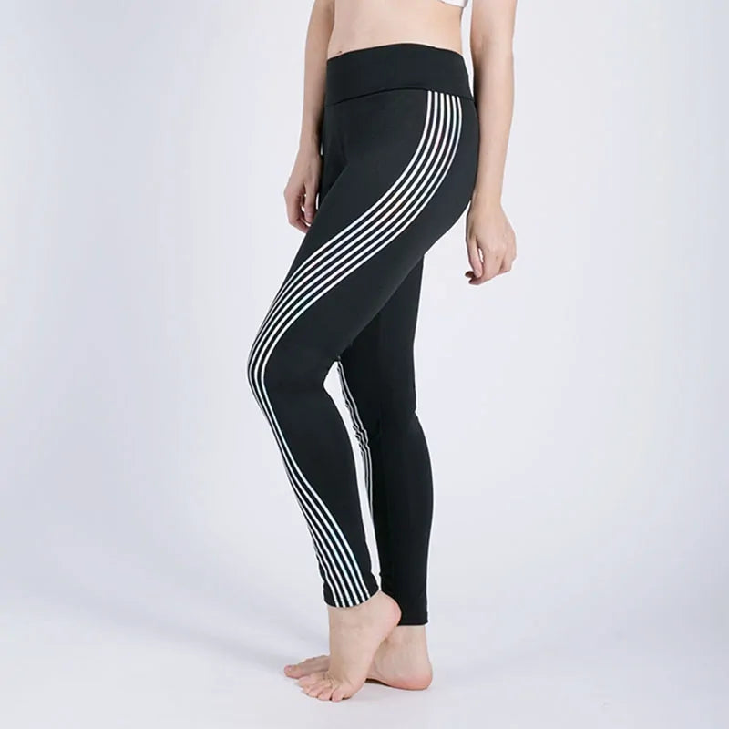 High Elastic Shine Workout Pants - Woman`s Clothing