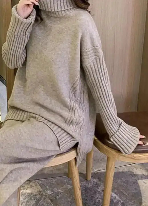 Warm Sweater Set For Women - Woman`s Clothing