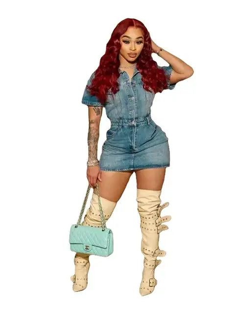 Versatile Stretchy Ladies Denim Dress