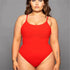 Solid Color One-Piece Backless Swimsuit Bikini - Woman`s Clothing