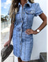 Stretch Denim Dress Woman`s Clothing 49.00