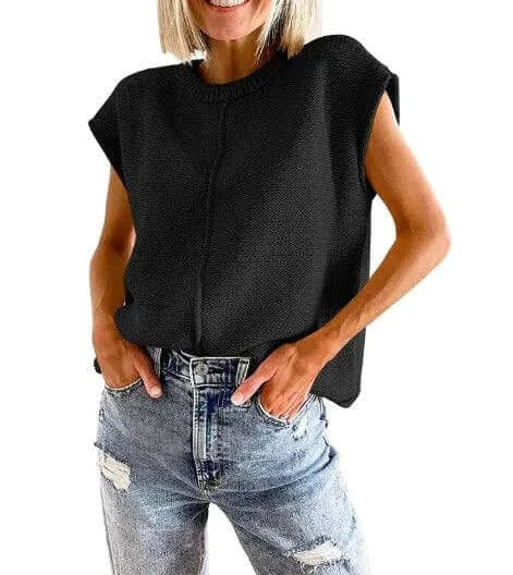 Woman`s Versatile Solid Ease SweaterVersatile Solid