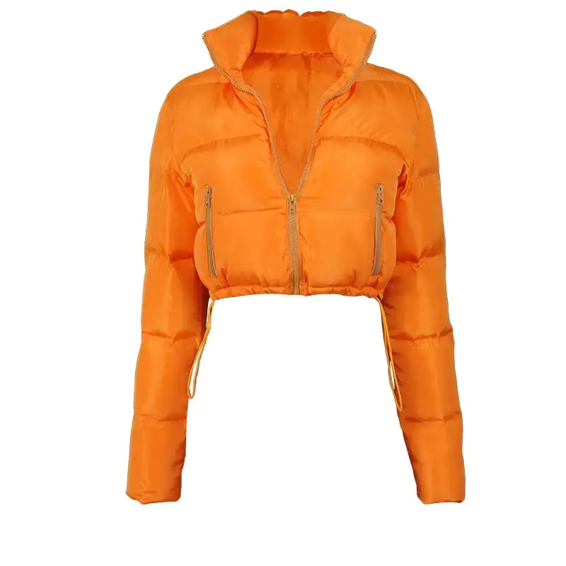 Ladies Mini Puffer Coat - Woman`s Clothing